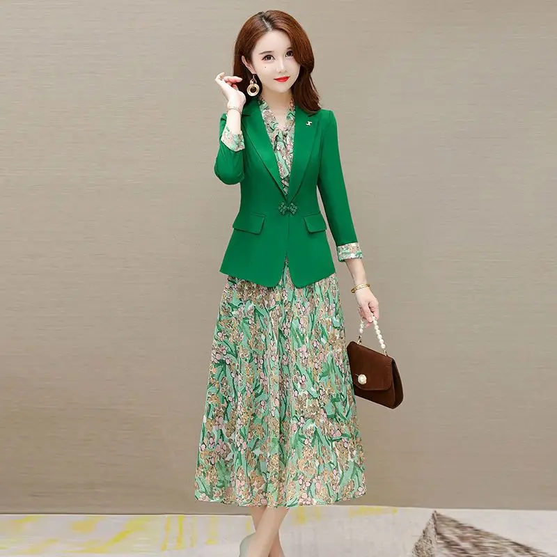 Spring Suit Set for Women 2023 New Little Suit Dress for Women Fragmented Flowers for Your Lady Slim Two Piece Set