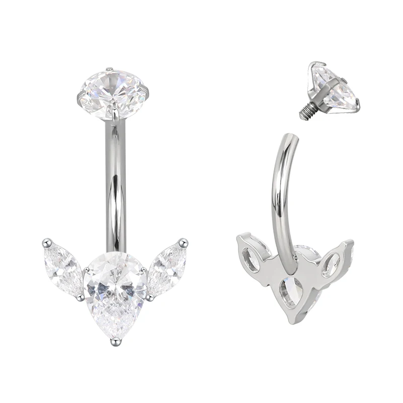 ASTM F136 Titanium Chain Belly Button Navel Ring