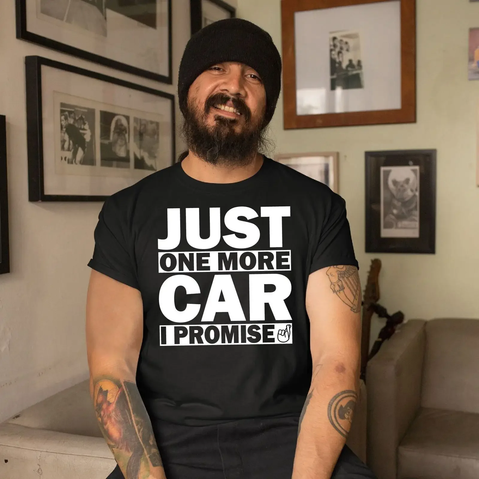 Just One More Car I Promise Funny T Shirt Lover Enthusiast for Men Guy Petrolhead Dad Boyfriend Husband vintage Washed fashion