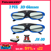 2PCS 3D Glasses Active Shutter 96-144HZ for BenQ Acer X118H P1502 X1123H H6517ABD H65108D Optoma JmGo XGIMI Projector Universal