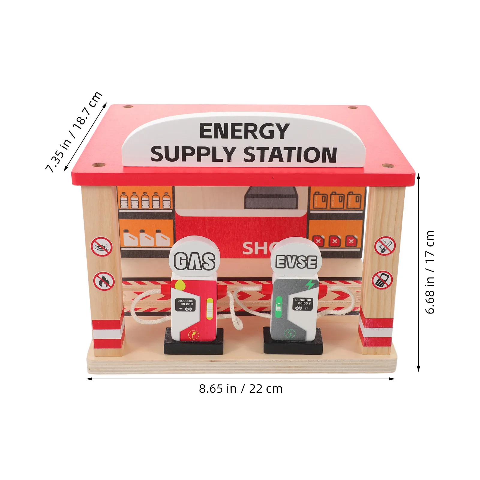 Mini Gas Station DIY Simulation Playset Kids Interactive Pretend Play Scene Micro Landscape Car Accessories Pump view 4