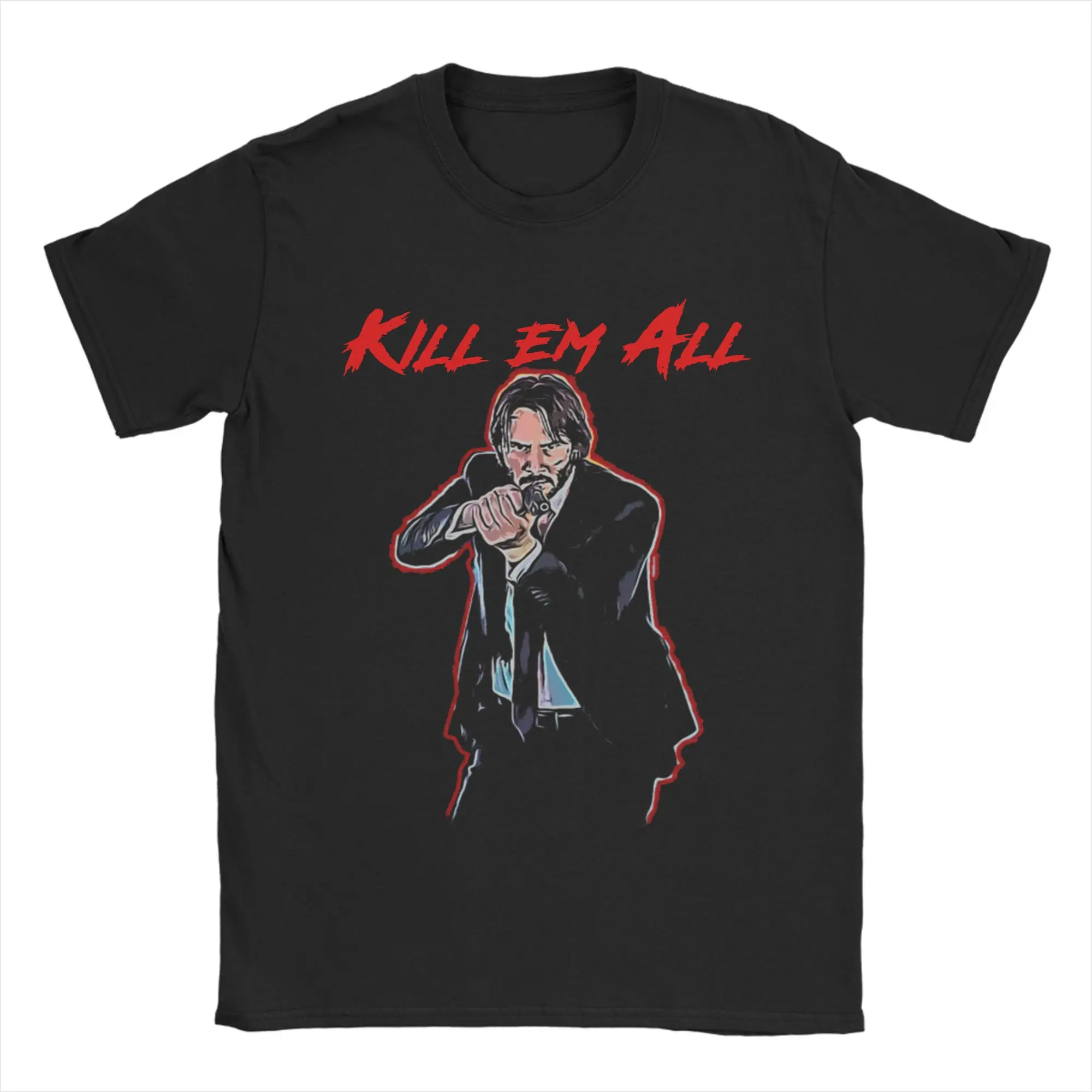 Camiseta John Wick para hombre Keanu Reeves Parabellum película de perro Baba Yaga divertida Camiseta de algodón camisetas de manga corta ropa Idea de regalo