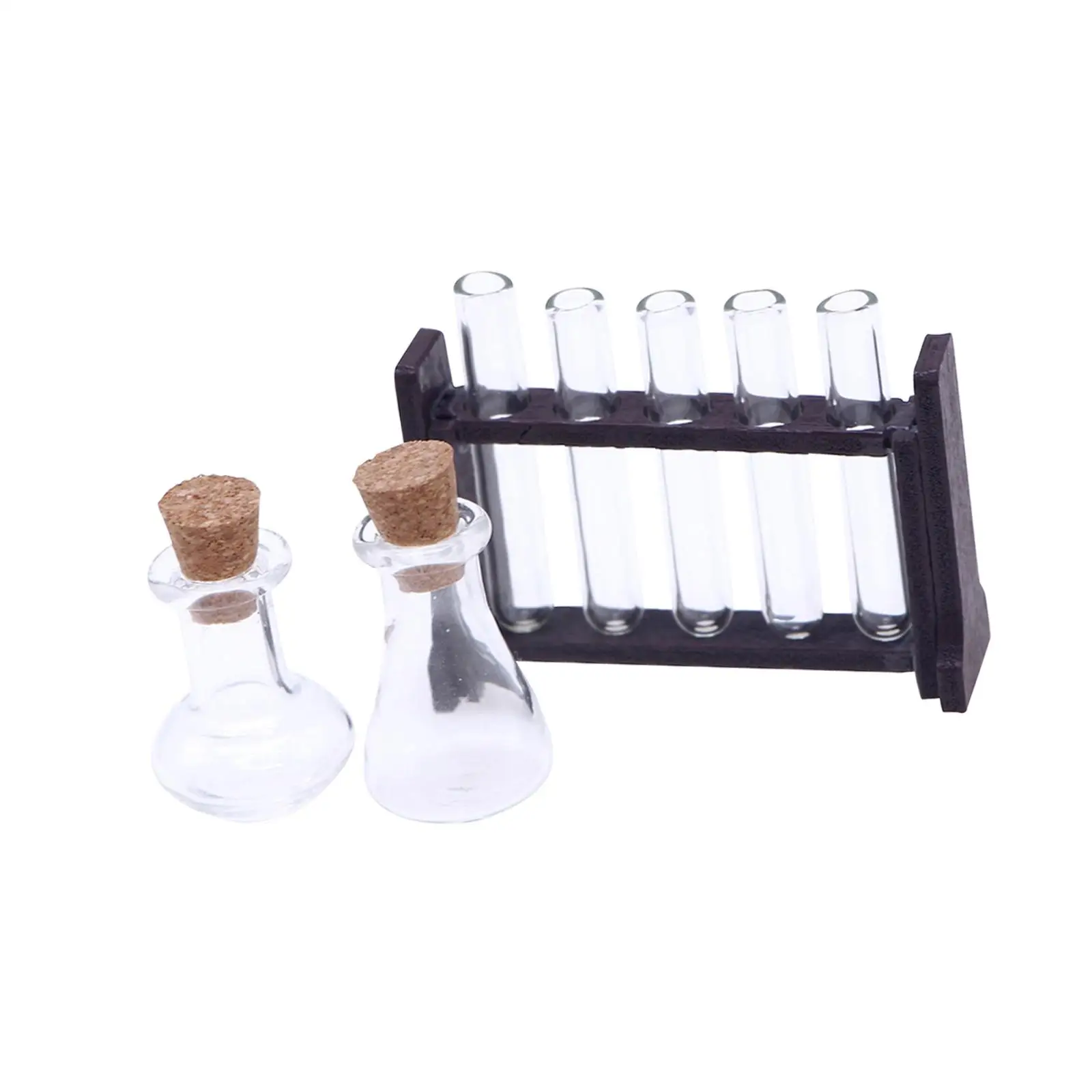 1/12 Dollhouse Test Tube Set Experiments Science Lab Miniature Test Tubes Accessories
