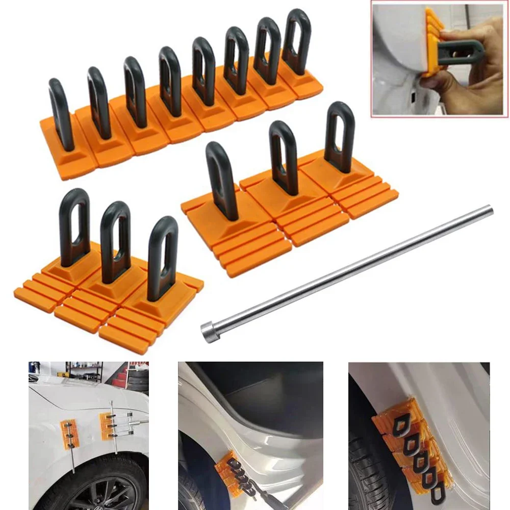Professionele lijmlipjes Deukreparatieset Verveloos autocarrosserie Hagelschade Reparatie Universele trekkergereedschapsset met lange lipjes en brug
