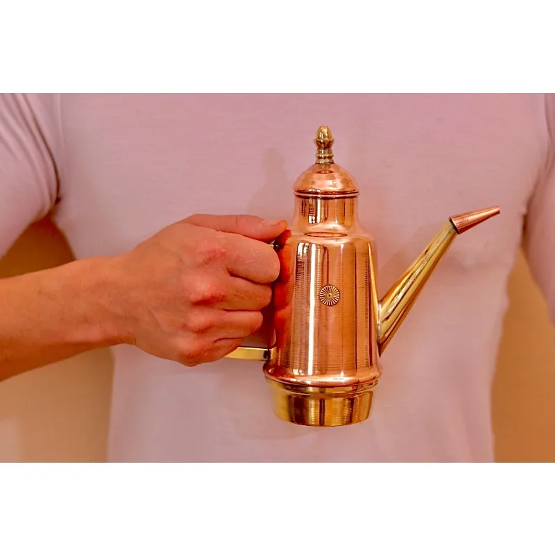 450ml Handmade Copper Oil Can Italian Traditional Commercial Pizza Oven Oil Dispenser Kitchen Cooking Utensil
