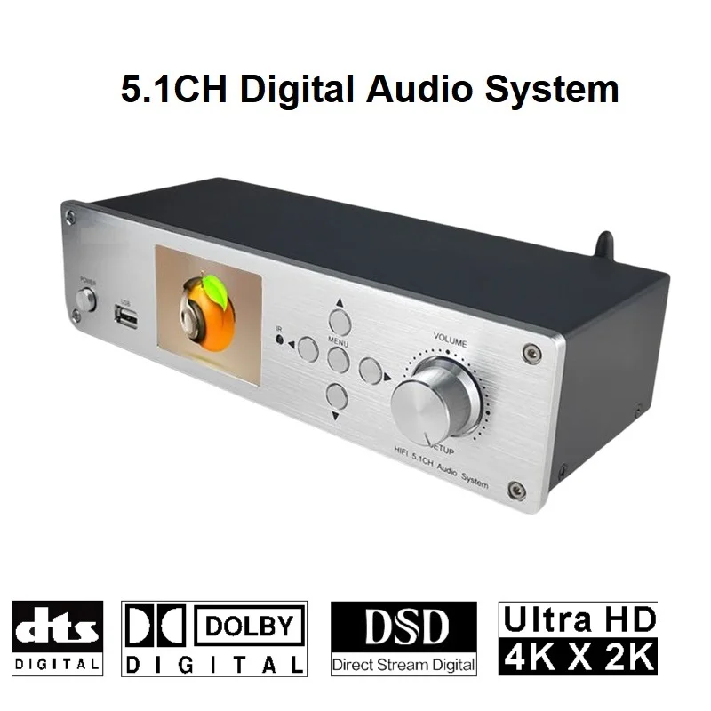 

DTS Dolby Digital 5.1 Decoder Digital to Analog Audio Converter HDMI2.0 Switch SPDIF Coaxial Bluetooth5.0 ARC PC-USB Drive Input