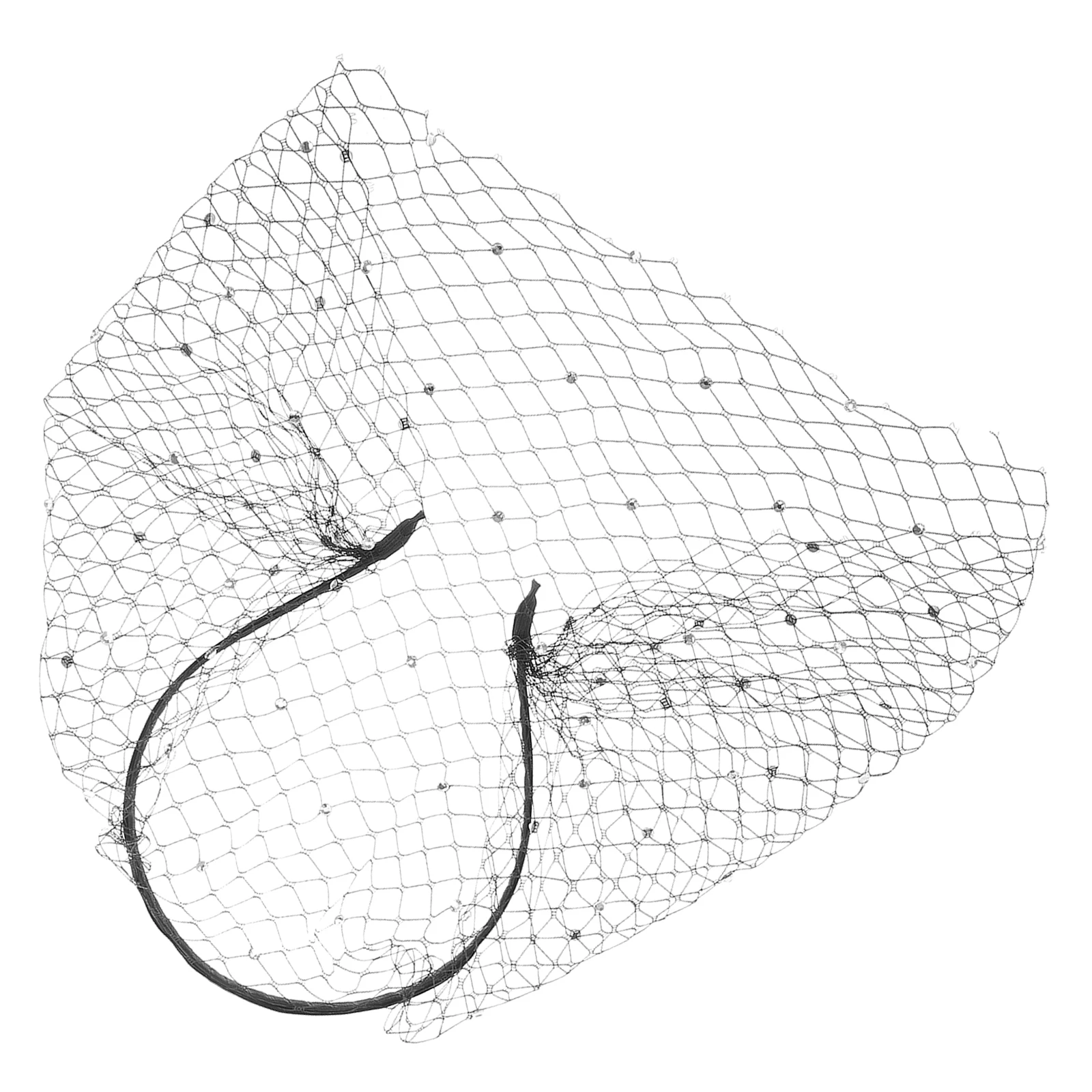 

Mesh Face Covering Bridal Headb Black Wedding Veil Party Headwear Tea Fascinator Hair Accessory Elegant Mesh Veil Headb