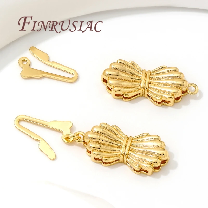 18K Gold Plated Safety Clasp Accessories For Bracelets Shell Shape Clasps For Jewelry Fasteners Locks Clasp Findings For DIY