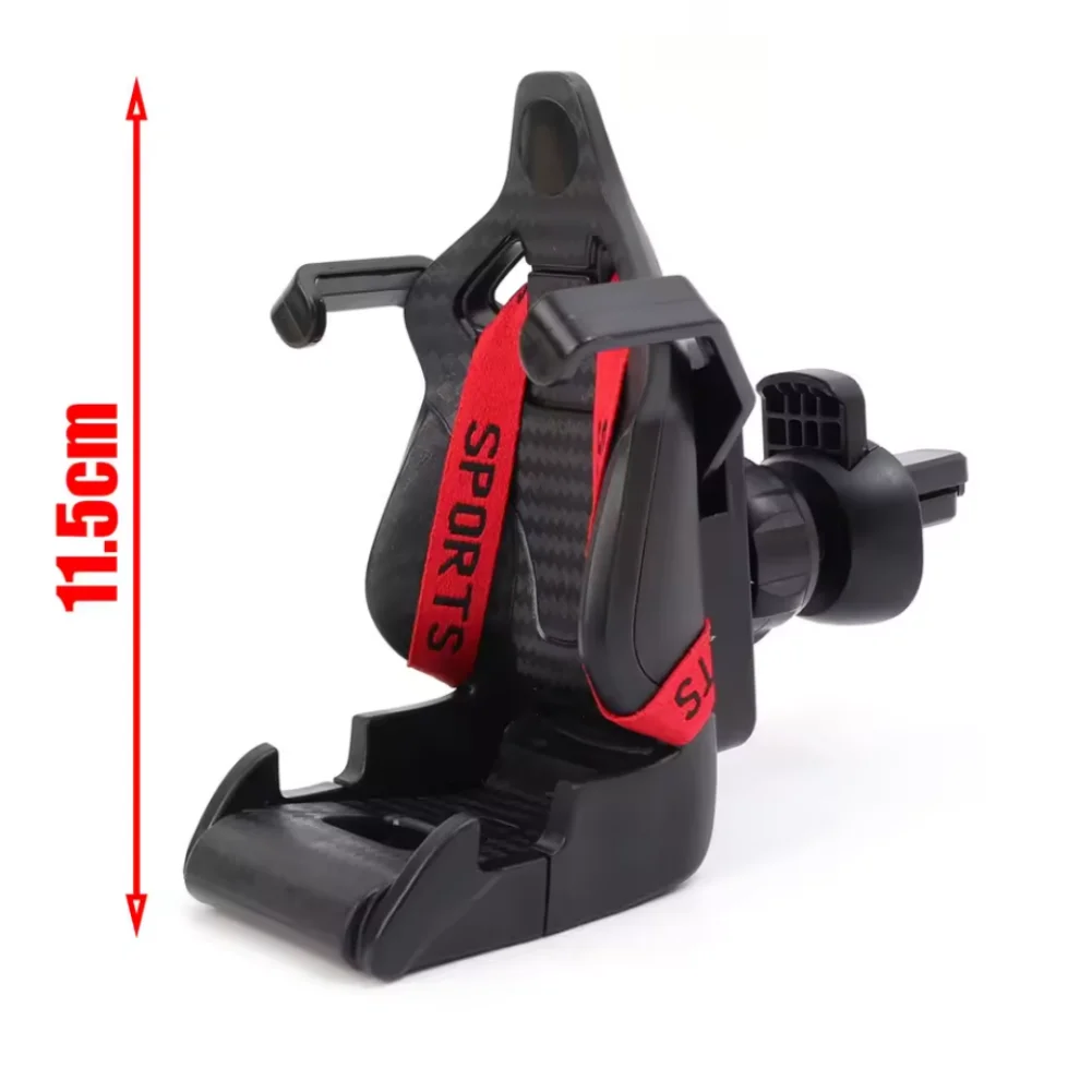 Car Phone Holder with Gravity Lock Air Vent Clip 360 Degree Rotation Silent Operation Fits Phones up to 8 5 cm Wide