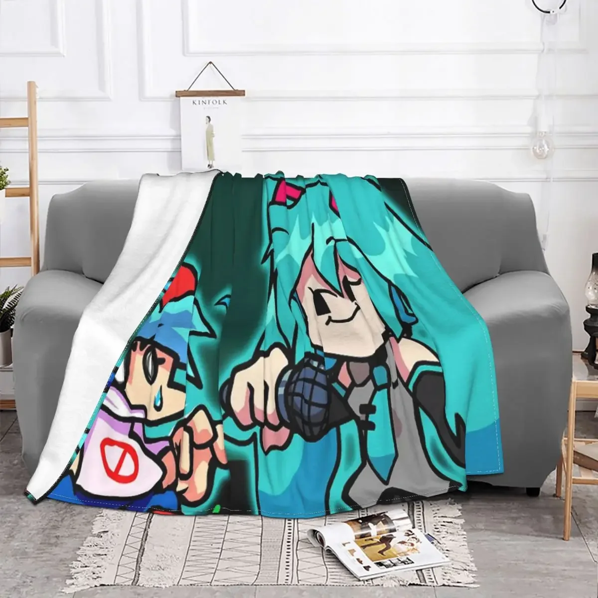 

Baby Blanket Friday Night Funkin Collage Sofa Cover Fleece Autumn/Winter Anime Warm Throw Plaid for Home Travel Rug Piece