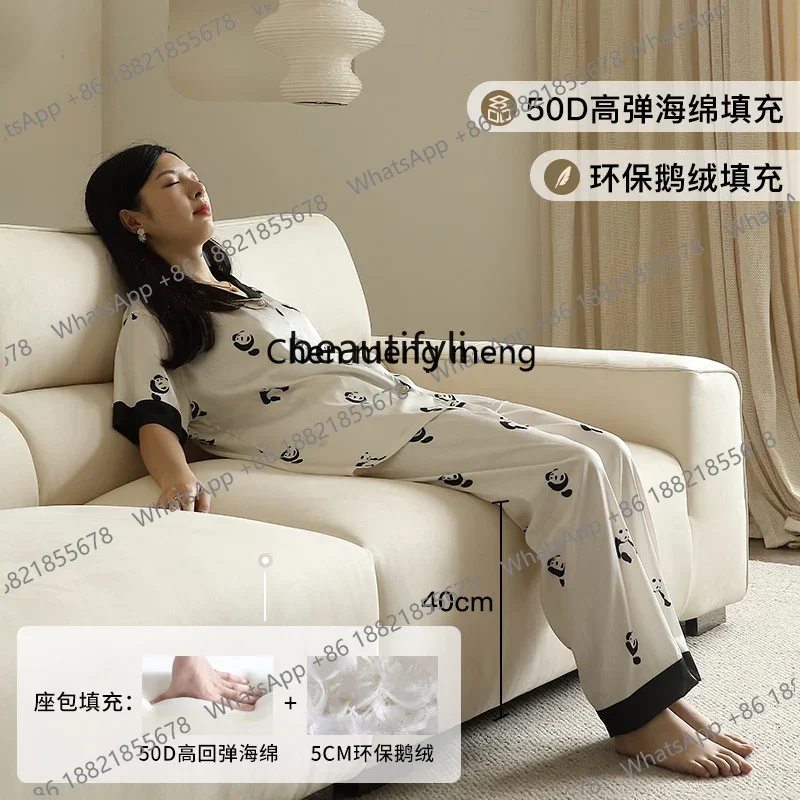 

Тканевый диван ZC182 с высокой спинкой, простой современный дизайн для гостиной, прямой трехместный диван из матовой ткани, в стиле ваби-саби.