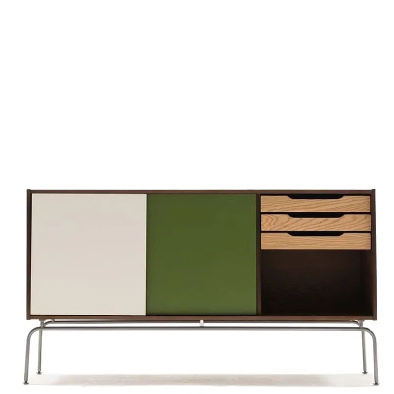 Retro side cabinet storage locker, integrated living room locker against the wall c