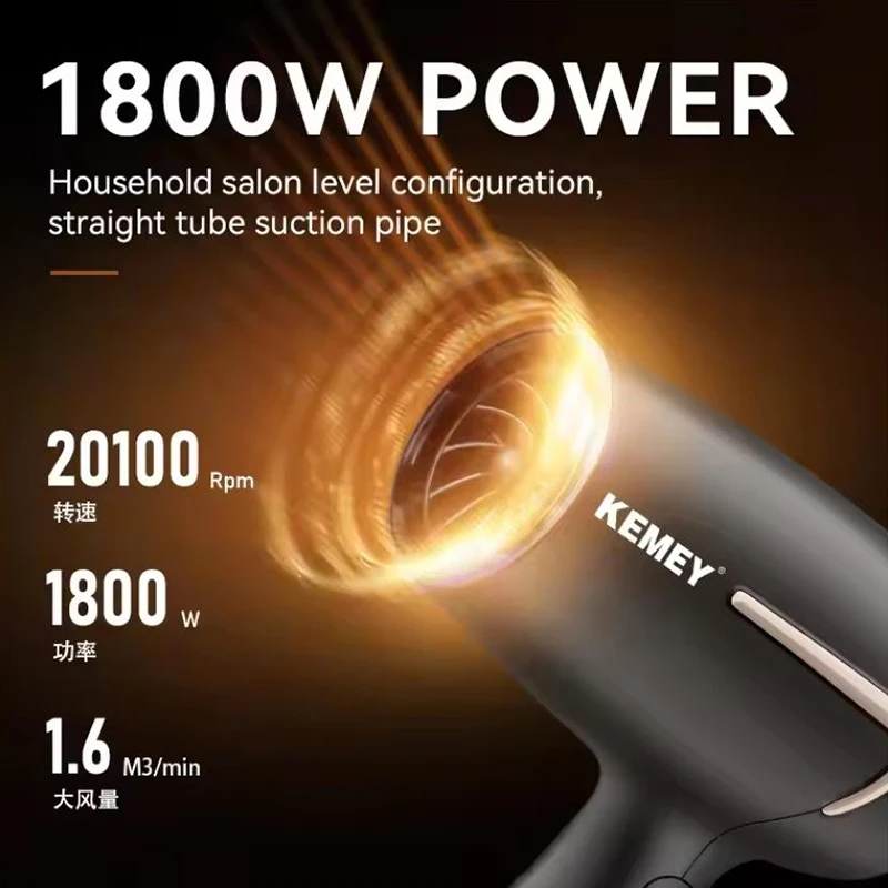 Kemei 6834 Профессиональный фен для женщин, выпрямитель, складной фен для домашних салонов, складной фен для волос