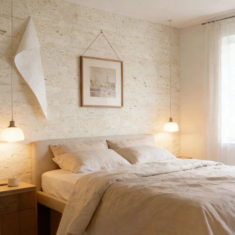 

Stone Textured Thick Foam Wall Panels Self-Adhesive Faux Travertine Wallpaper Waterproof Stain-Resistant Wall Decor Apartments