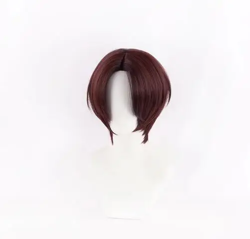 Anime Hayato Suo Cosplay Wig Eyepatch Red Hair Bofurin Haruka Sakura Halloween Roleplay Party Prop