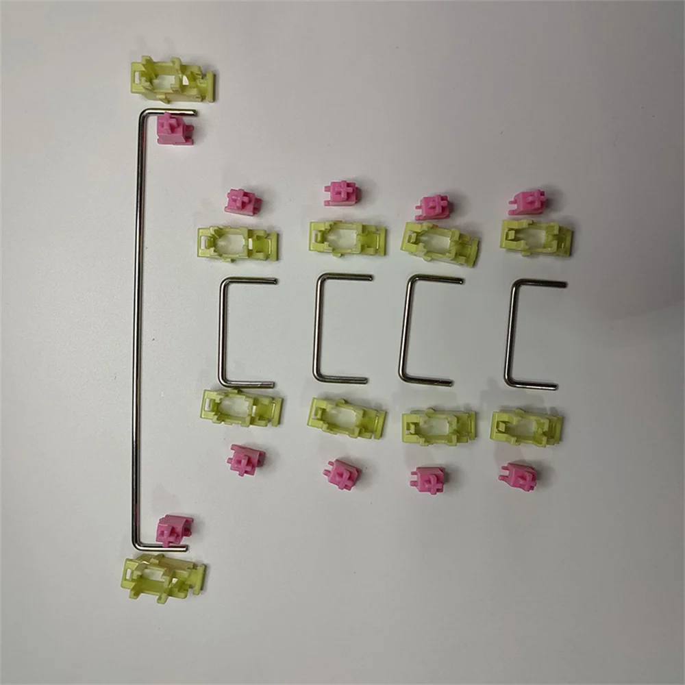 기계식 키보드용 스틸 플레이트 위성 샤프트, 수정자 키, 골든 핑크