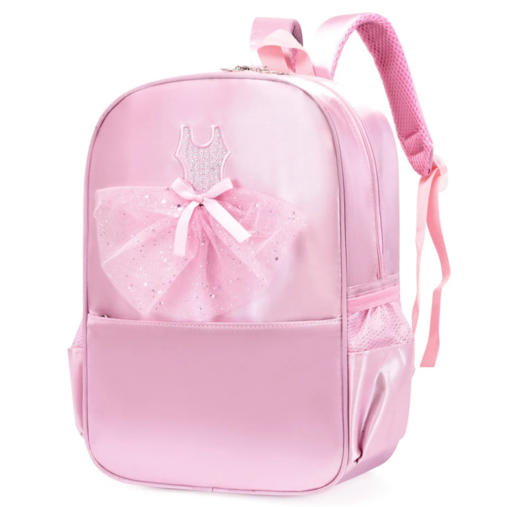 Syzm Roze Kinderen Rugzak Elegante Rugzak Met Kant Decoratie Meisjes Dansen Schouders Bag Ballerina Dans Zak Voor Kinderen