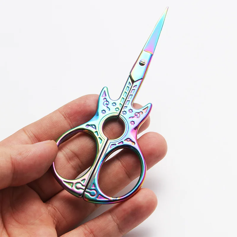 

Fashion Stainless Steel Guitar Scissors Tailor Shears School Office Supply Creative Stationery Sharp Durable Cut Paper Tool