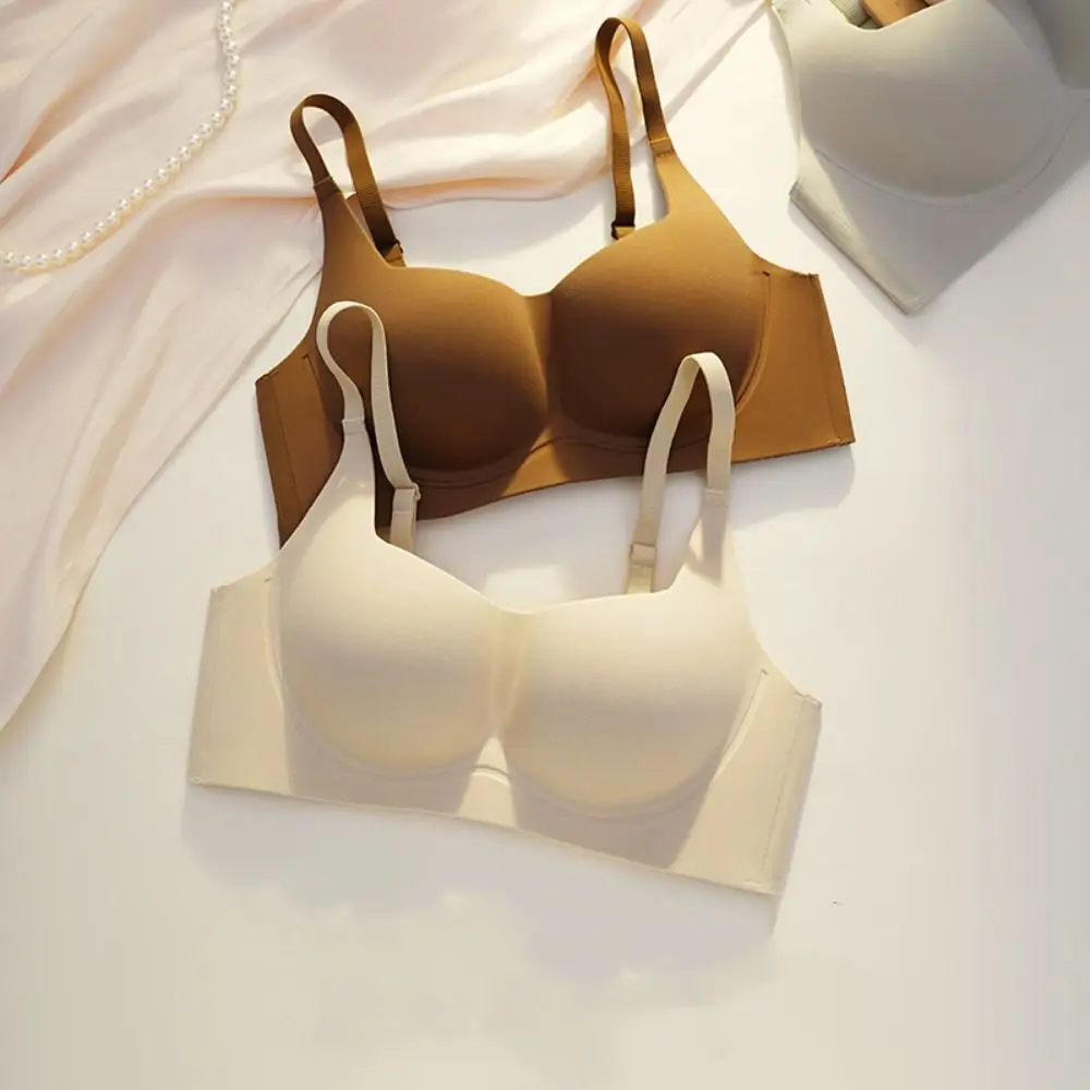Модный противоударный бесшовный бюстгальтер, нижнее белье, бюстгальтер пуш-ап, антипровисающий бюстгальтер с глубоким V-образным вырезом для девочек