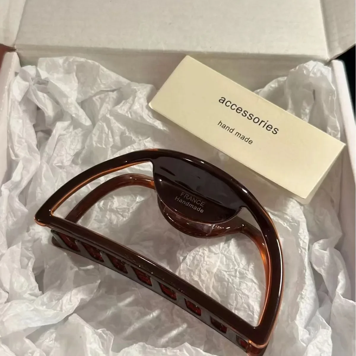 

1pc European and American hair accessories hollow acetic acid grip large meatball hair claw