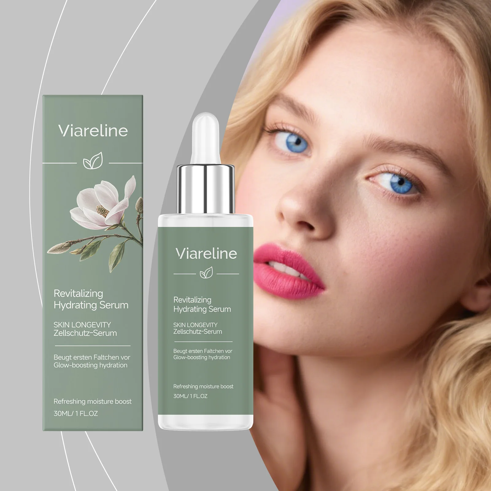 Facial Moisturizing Serum, Light and Easy To Absorb, Delicate Pores, Refreshing, Hydrated and Translucent Skin
