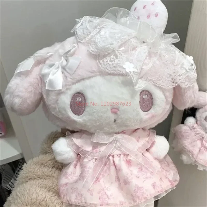 Miniso Sanrioed Anime My Melody Plush Toy Ins Girl Heart Kawaii Birthday Doll Plush Pendant Doll Accessories Holiday Gifts