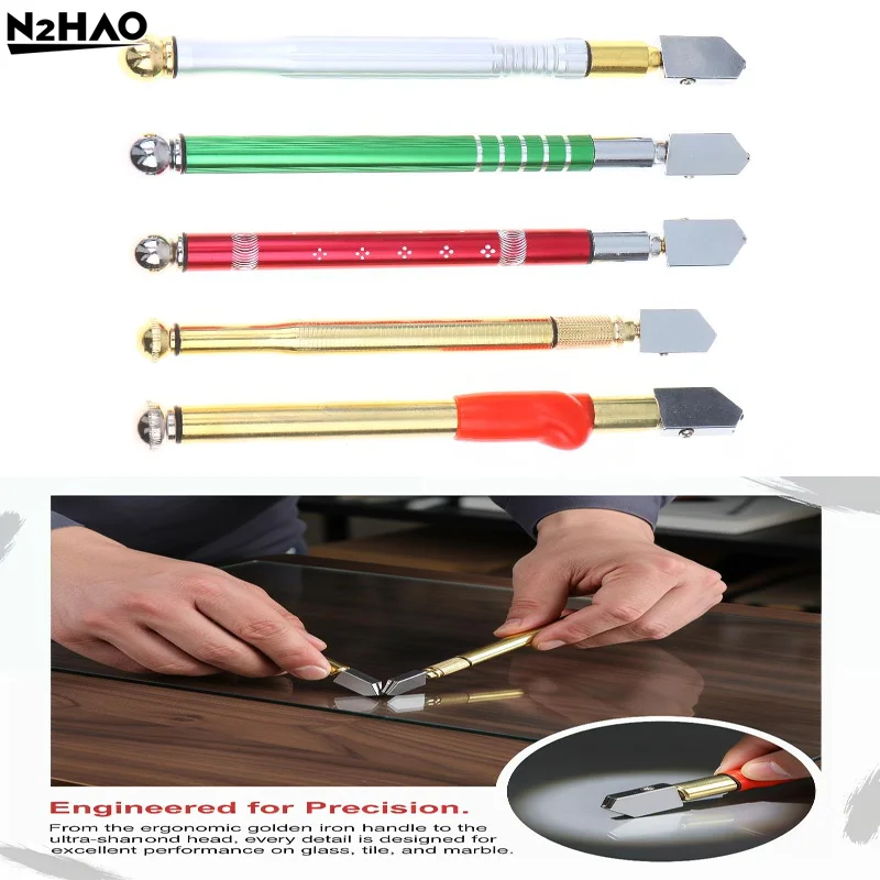 Diamond Glass Cutter Tool Easy To Use And Carry Glass Cutter Tile Cutter Anti-Skid Handle Cutting Tool For Glass / Tile Minerals