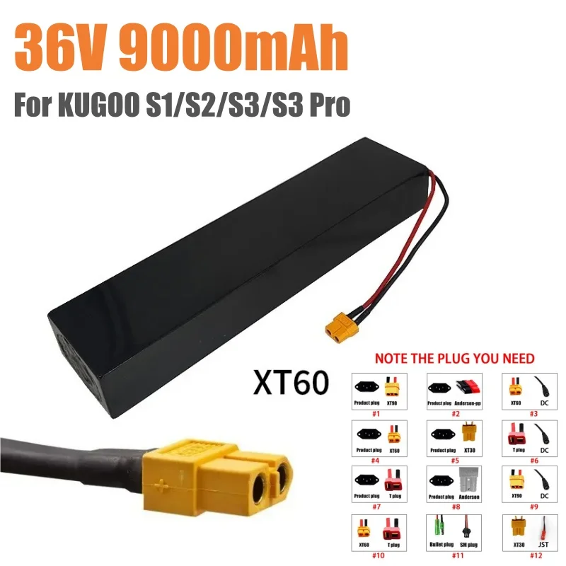 

New 36V 9000mAh 10S3P 18650 Lithium Battery Pack for Kugoo S1 S2 S3/S3 Pro Scooter Battery Etc Accessories with BMS