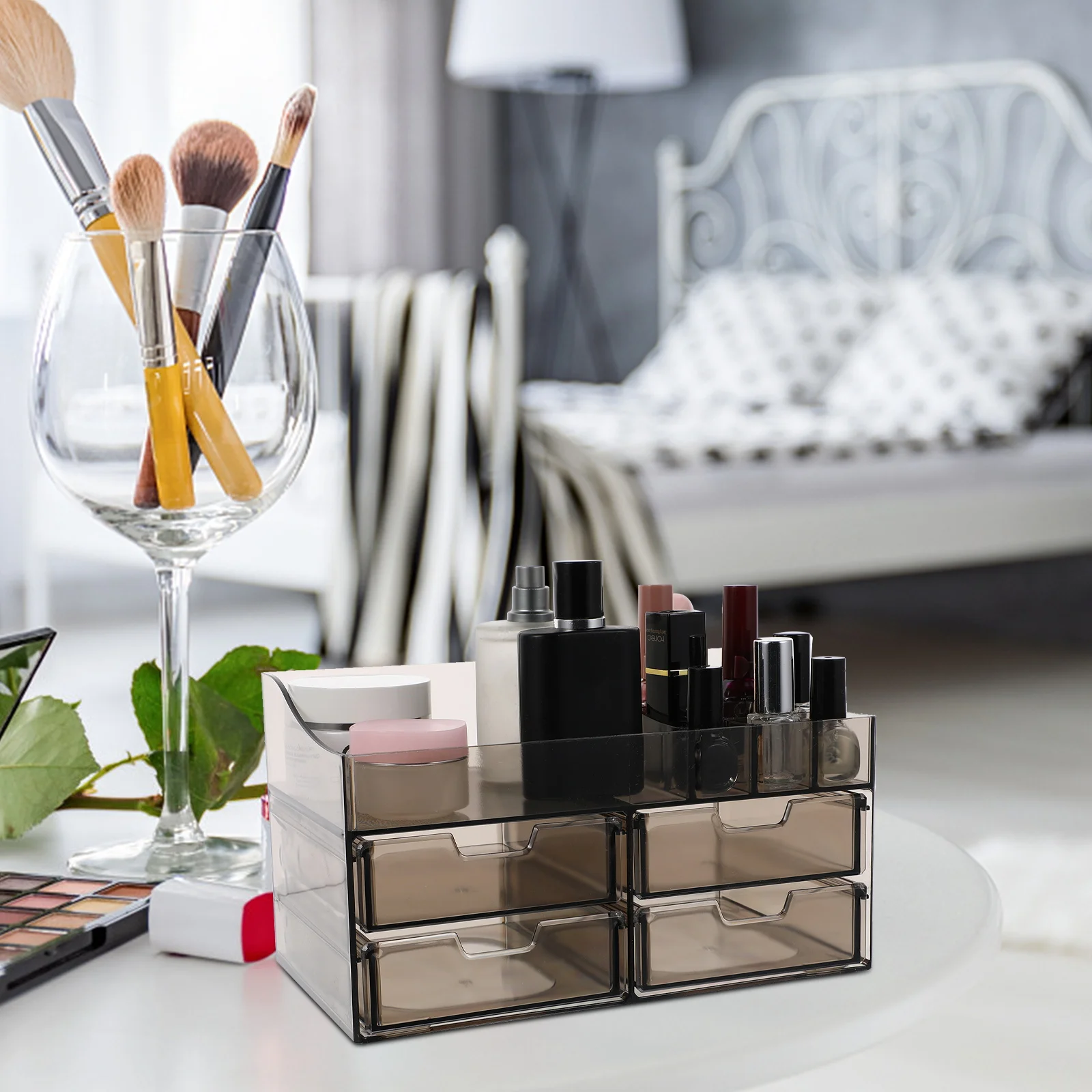 

Storage Box Organizer Clear Makeup Drawers Organizers Bins Cosmetics Desk Container