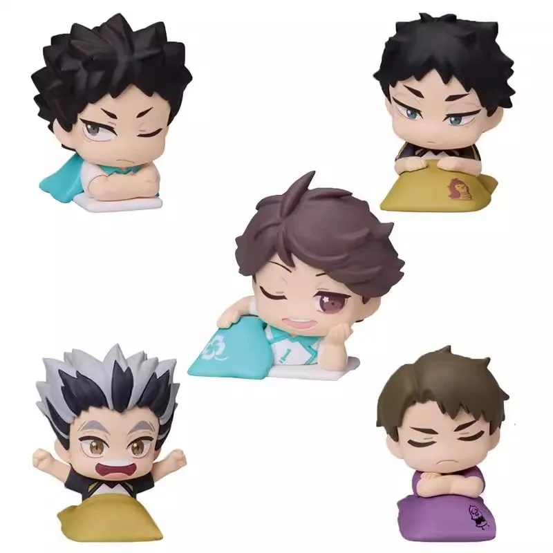 

Stasto Original 5Pcs Gashapon おねむたん ハイキュー!! Vol.2 Anime Figure Toys For Kids Gift Collectible Model Ornaments