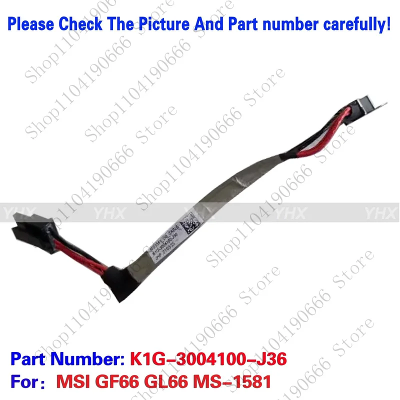 

New For MSI GF66 GL66 MS-1581 DC Power Jack Charging Cable K1G-3004100-J36 Notebook computer components
