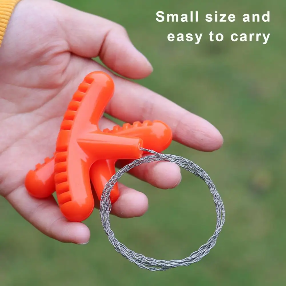 Outdoor Pocket Saw Portable Stainless Steel Cable Saw with Ergonomic Grip Handle for Emergency Survival Pvc Pipe Cutting Hand