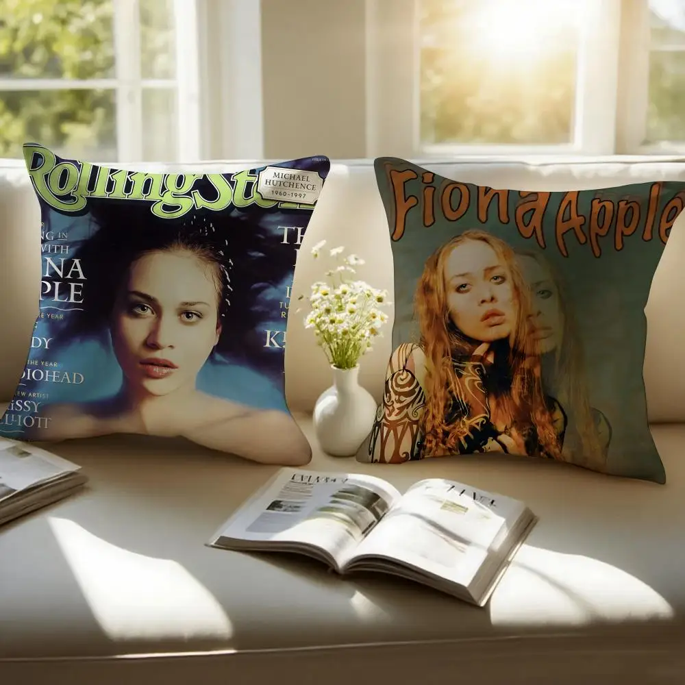 Alternative Singer Fiona Apple Cushion Cover Pillowcase Anti-dustmite Invisible Zipper Short Plush Sofa Cushion