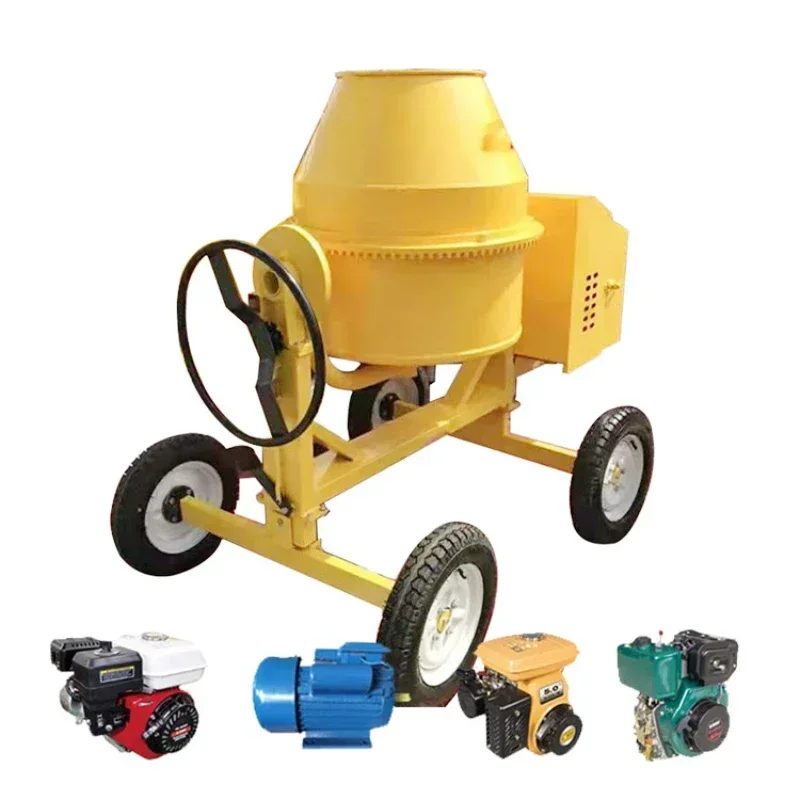 Hot sales Large Pictures Slightly Used Portable Price Malaysia 350l Handle Flat Mouth Concrete Mixer
