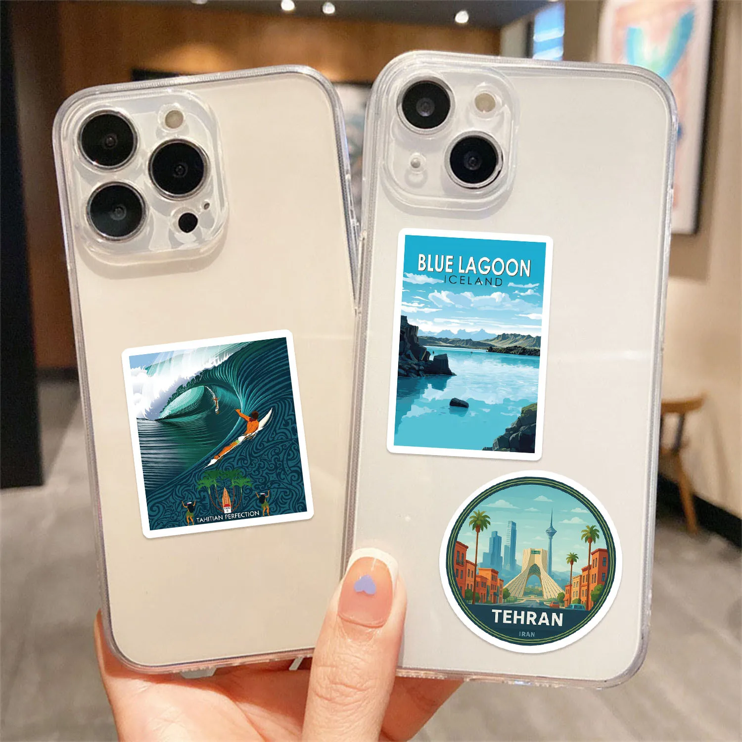 100 قطعة من ملصقات الكرتون العالمية والحديقة الوطنية الكتابة على الجدران المقاومة للماء DIYFor ديكور الغيتار دفتر الأمتعة القرطاسية