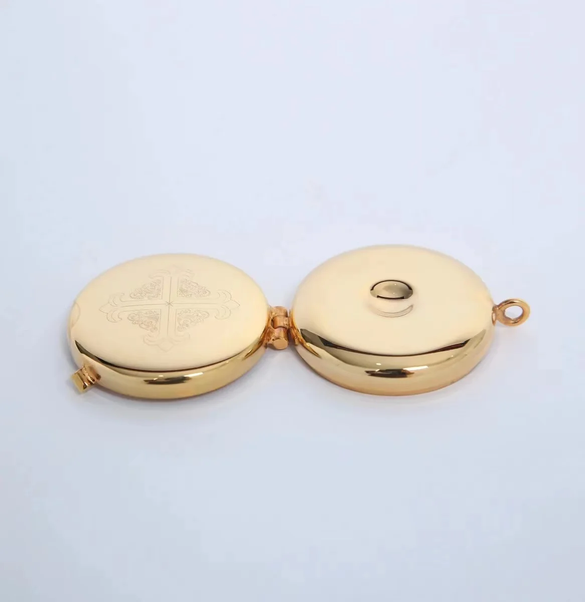 Pyx for the Eucharist, Catholic Brass Host Carrier, Religious Hostpital Church, Holy Communion Pyxes for Hosts