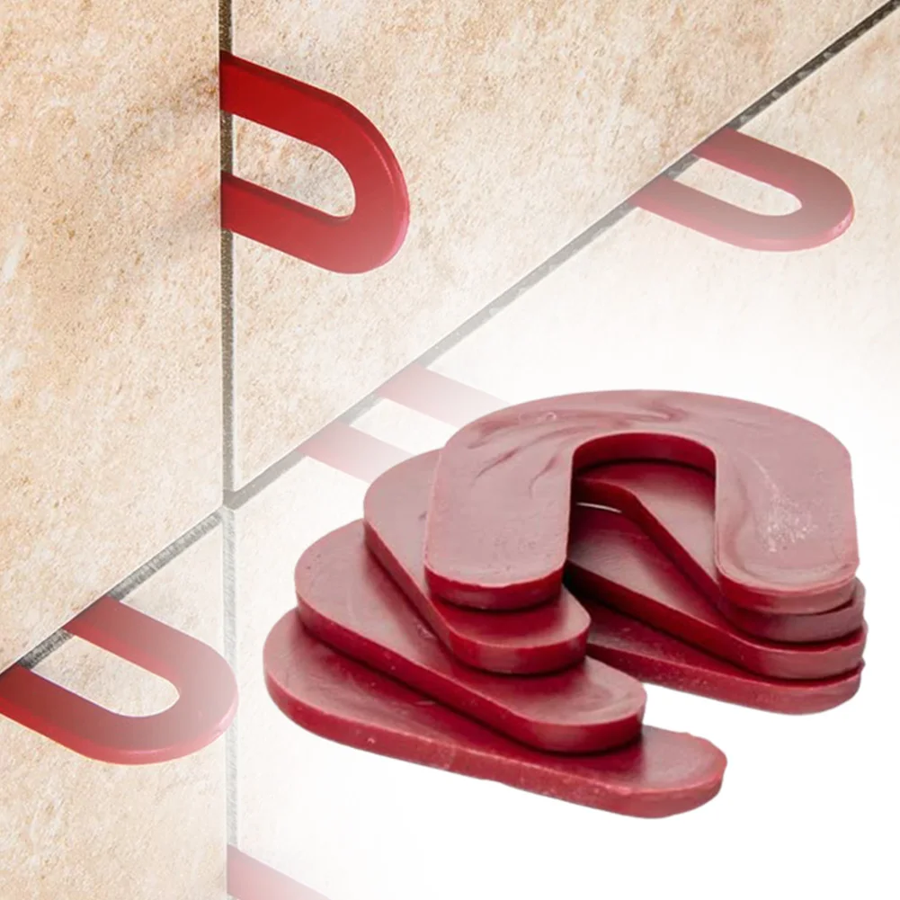 100pcs U-Shaped Horseshoe Shims For Tile Spacers, 1/8 Inch PP Leveling Wedges & Positioning Clips For Ceramic Porcelain Marble I