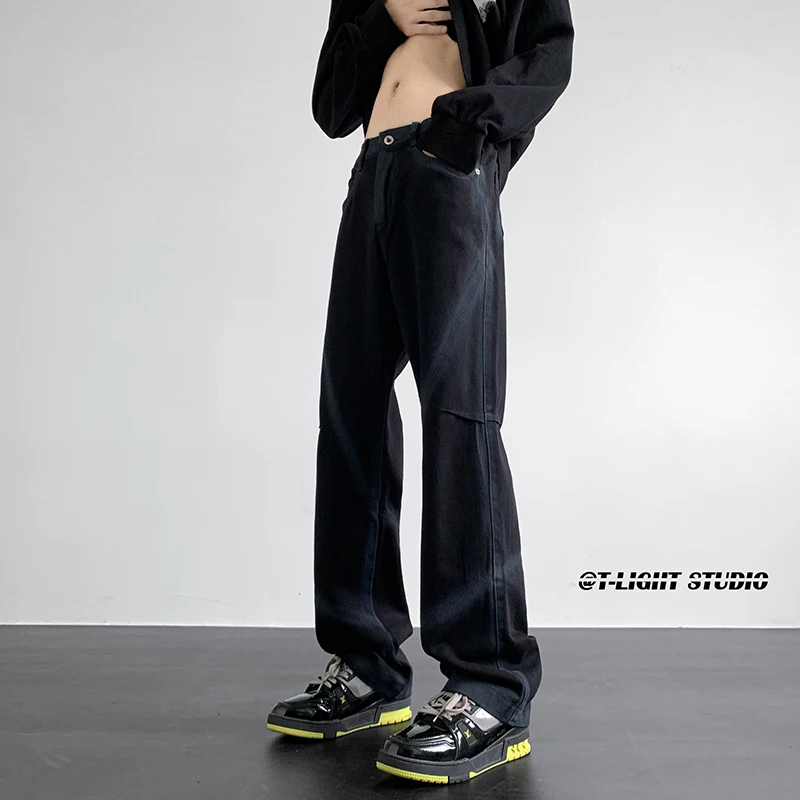 

Slim Fit American Sle Jeans Men's Spring Autumn New k Series Micro Flared Pants Straight Tube Casual Jeans for Teens