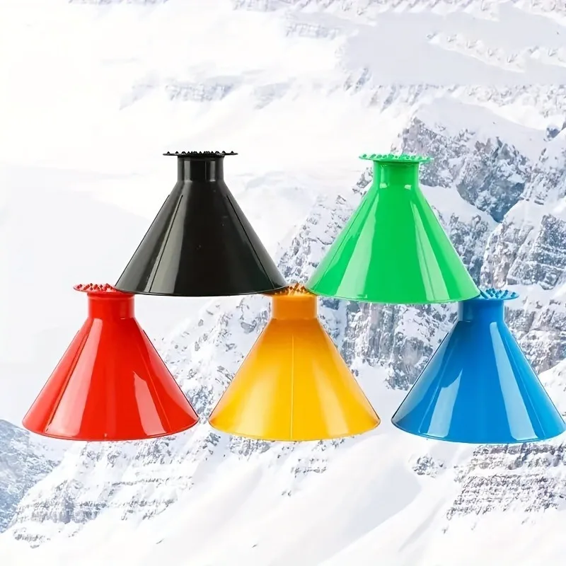 1 Buah Alat Penghilang Salju Kerucut Kaca Depan Corong Pengikis Es Kaca Depan Jendela Mobil