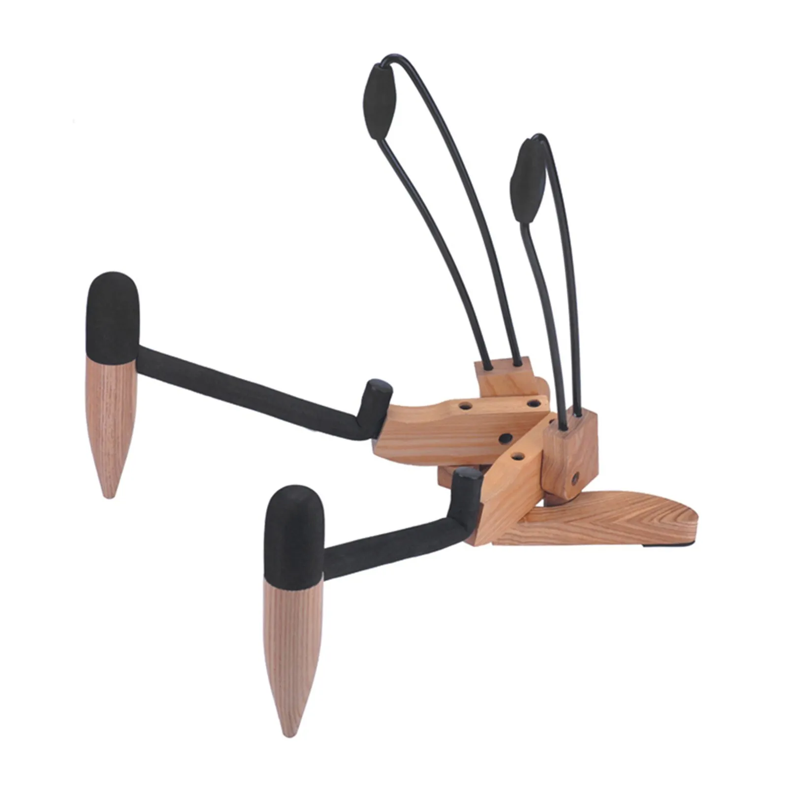 

Hardwood Collapsible Folding Musical Instrument Stand Bracket Holder for Acoustic Folk Classical Guitar Cello Natural Wood Color