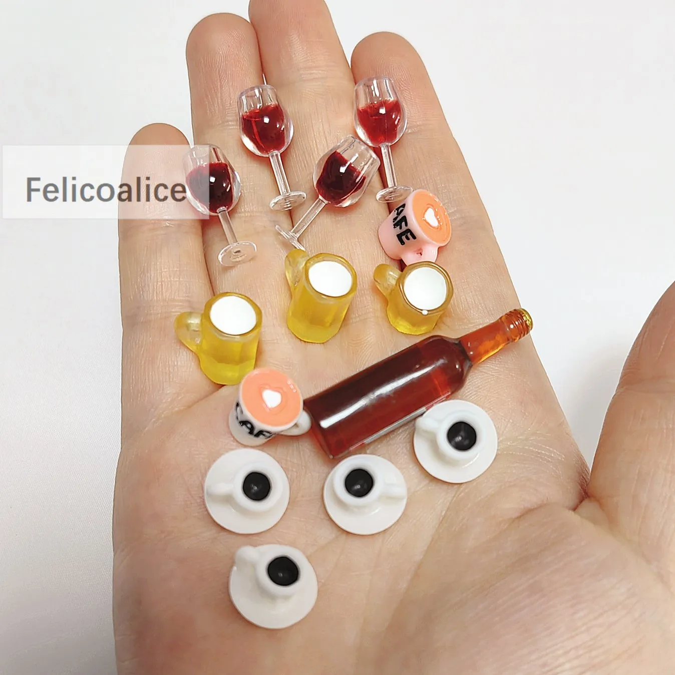 5 Stücke 1:12 Miniatur Kaffeetasse Wein Tasse Bierkrug Weinflasche Glas Modell Puppenhaus Für Möbel Haus Dekor Spielzeug – Detail 1