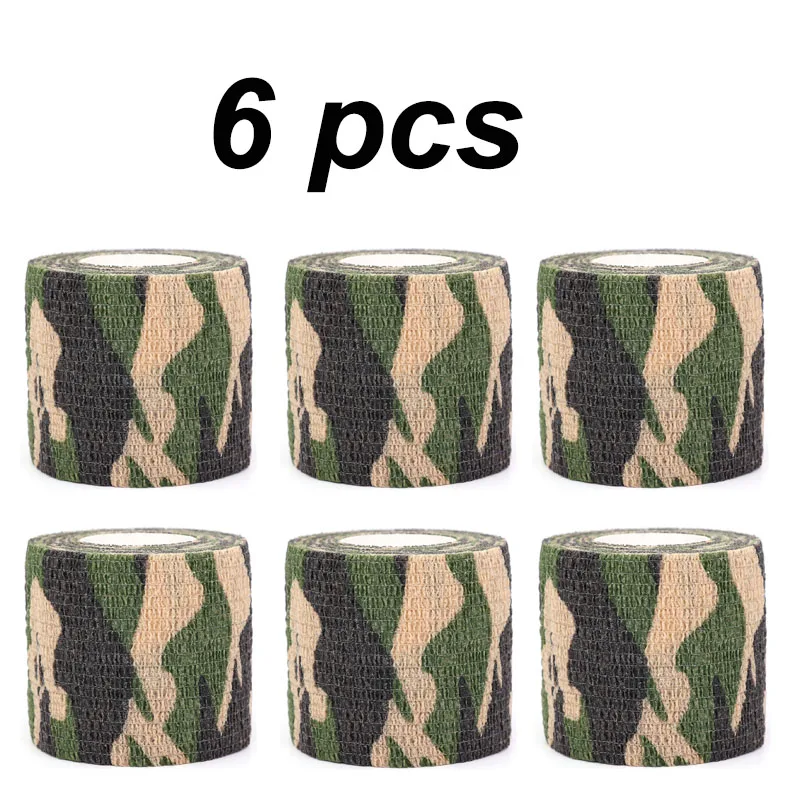 1/3/6 Pcs Self-adhesive Elastic Bandage Camouflage Bicycle Decoration Hunting 4.5-meter Sports Protective Gear Bracket