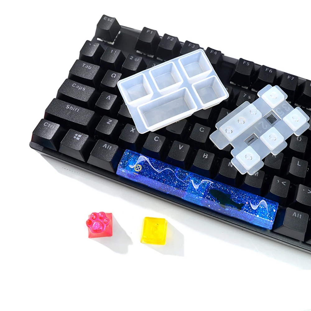 

Форма для силиконовых кейкапов A62Z DIY из смолы для механической клавиатуры, кристаллические эпоксидные формы, инструменты для рукоделия, для Cherry MX