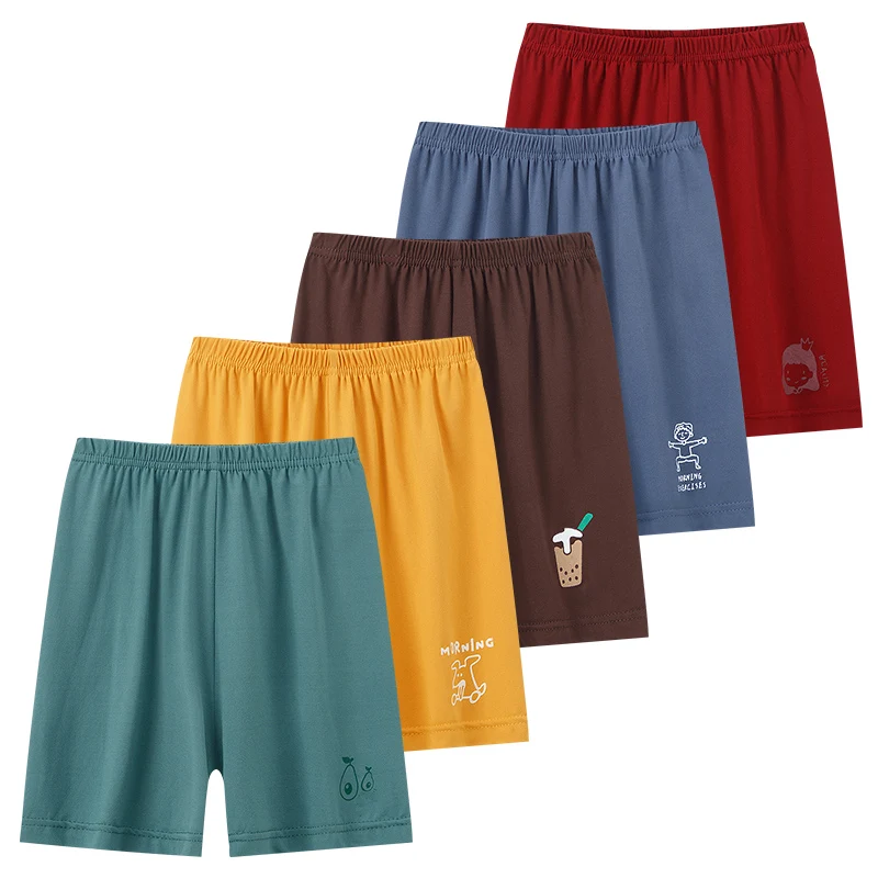 5-Piece Children\'s Summer Candy-colored Basic Shorts Boy Casual Joker 5 Pants Girl Sweet And Lovely Soft And Comfortable Pants