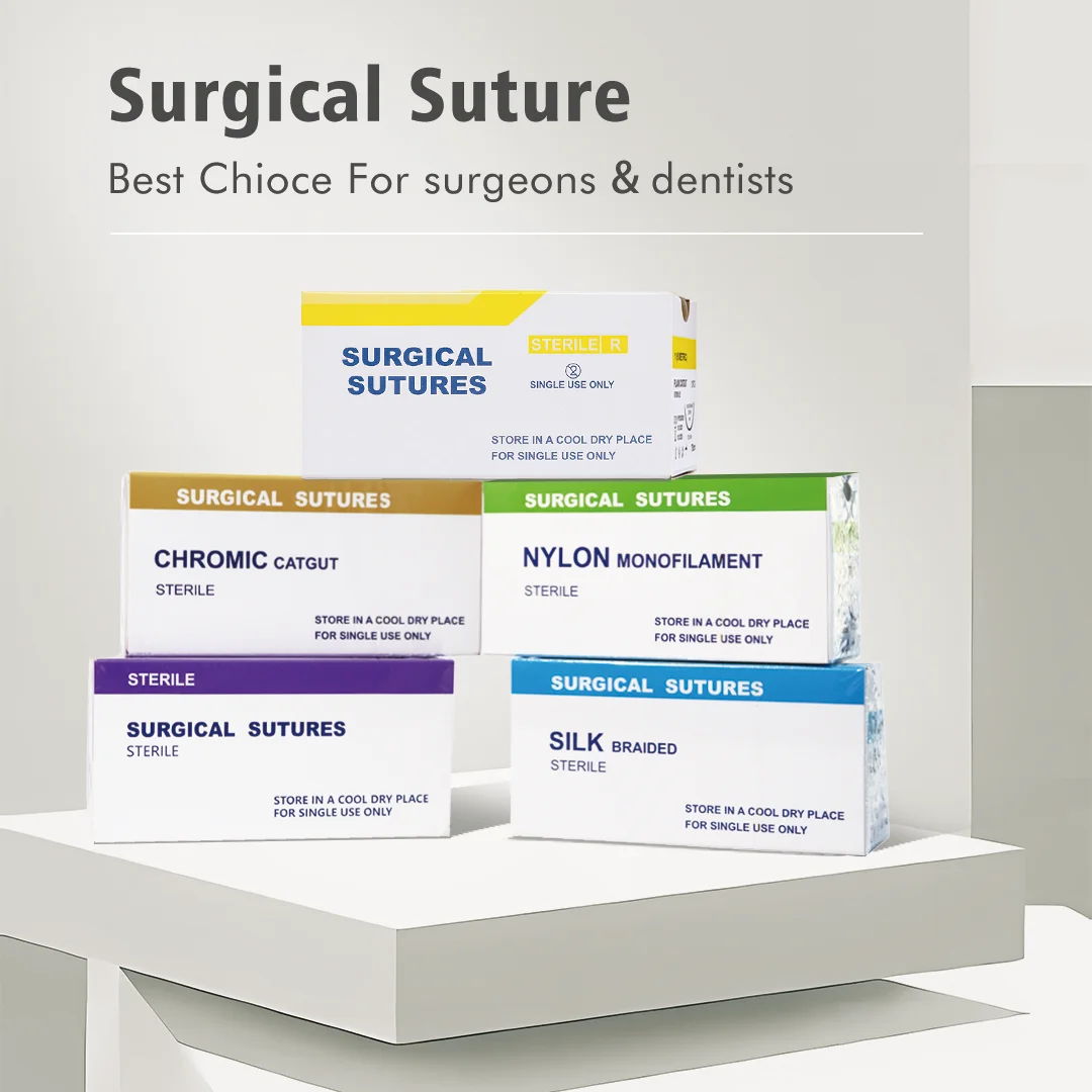 12 Uds. Sutura quirúrgica específica de 75cm polipropileno seda nailon PGA 2/0 3/0 4/0 hilo para perros de compañía con agujas para uso pedagógico