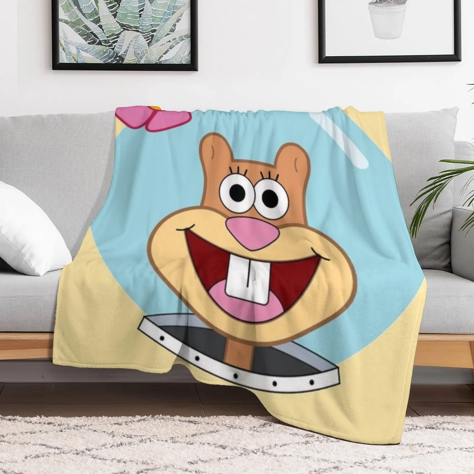 Sandy cheeks Throw Blanket Sofa Quilt Thins Thin Blankets