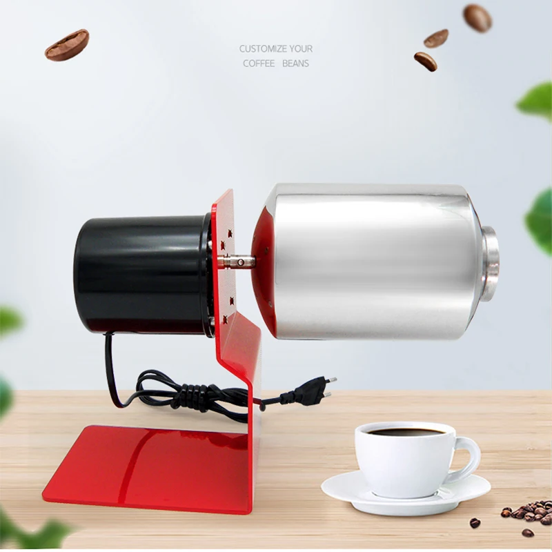 الفولاذ المقاوم للصدأ آلة تحميص حبوب البن محمصة قهوة الأسطوانة بيكر 220 فولت أدوات الخبز فراي الفول السوداني الحبوب المكسرات مجفف
