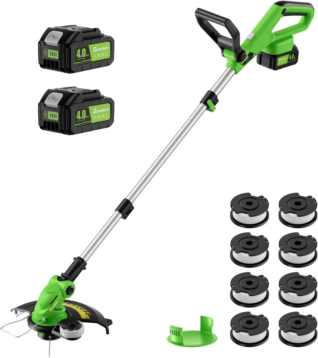 

20V Cordless String Trimmer with 2 Batteries & Charger, 12" Electric Grass Cutter for Yard and Garden