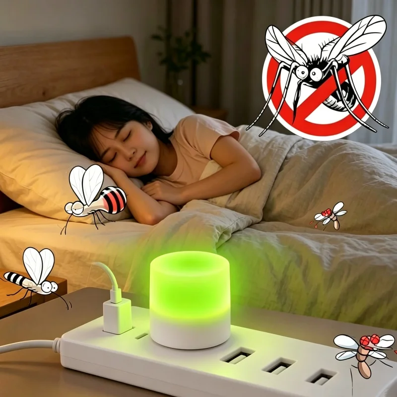 10pcs Mini Night Light USB Plug Mosquito Repellent Night Light LED Mosquito Repellent Creative Portable Lamp Home Bedroom