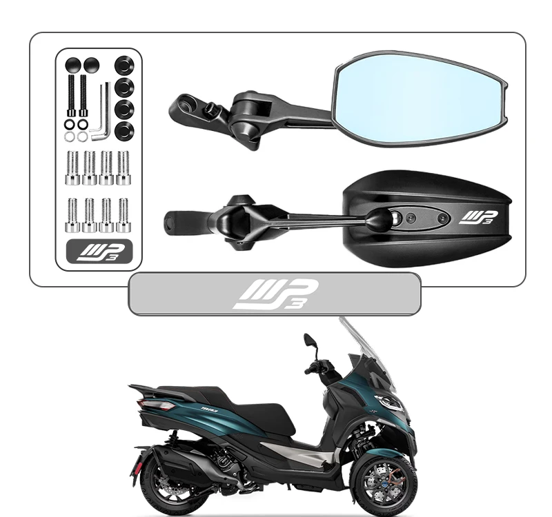 

Motorcycle Modification Universal Rearview Mirror Suitable For Piaggio MP3 Scooter MP3300 MP3500 HPE Sport Accessories